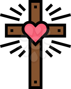 faith christianity color icon vector. faith christianity sign. isolated symbol illustration