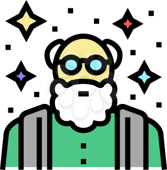 wisdom elderly man color icon vector. wisdom elderly man sign. isolated symbol illustration