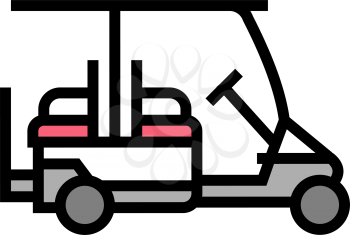 caddy golf club car color icon vector. caddy golf club car sign. isolated symbol illustration