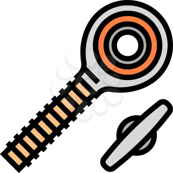 rod end bolt color icon vector. rod end bolt sign. isolated symbol illustration