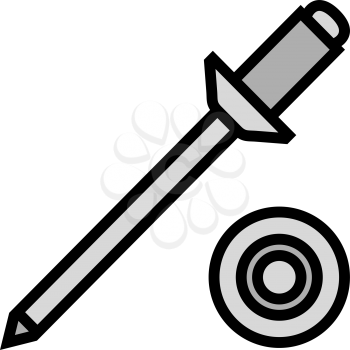 rivet screw color icon vector. rivet screw sign. isolated symbol illustration