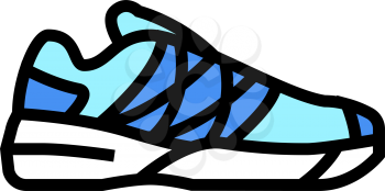 women tennis shoe color icon vector. women tennis shoe sign. isolated symbol illustration