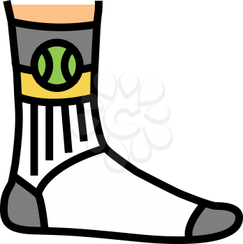 socks tennis player color icon vector. socks tennis player sign. isolated symbol illustration