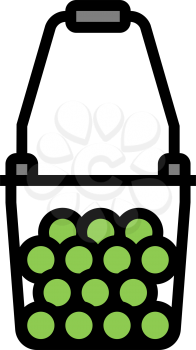 ball hopper tennis color icon vector. ball hopper tennis sign. isolated symbol illustration