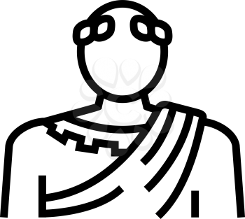 emperor ancient rome line icon vector. emperor ancient rome sign. isolated contour symbol black illustration