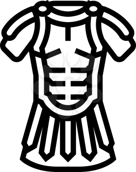 legionary clothes ancient rome line icon vector. legionary clothes ancient rome sign. isolated contour symbol black illustration