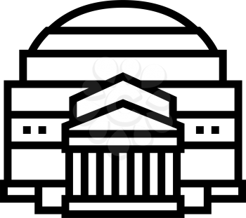 pantheon ancient rome building line icon vector. pantheon ancient rome building sign. isolated contour symbol black illustration