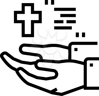 ordo christianity church line icon vector. ordo christianity church sign. isolated contour symbol black illustration