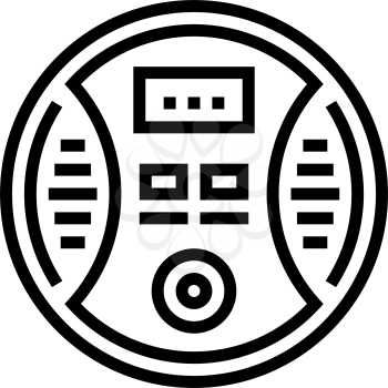 carbon monoxide detector line icon vector. carbon monoxide detector sign. isolated contour symbol black illustration