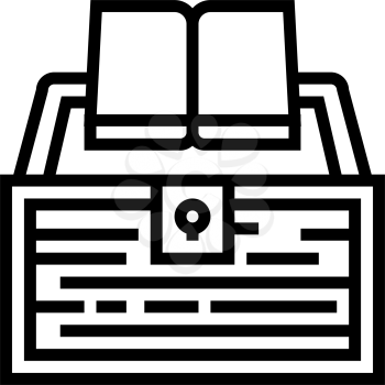 book educate knowledge line icon vector. book educate knowledge sign. isolated contour symbol black illustration