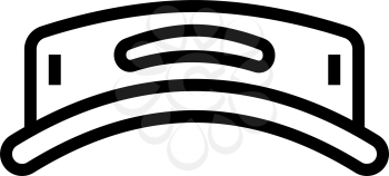 visor hat golf player line icon vector. visor hat golf player sign. isolated contour symbol black illustration