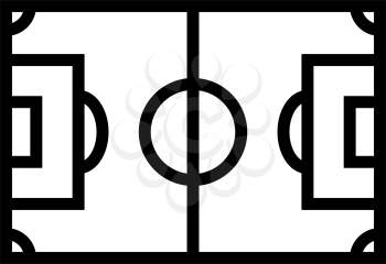 field soccer line icon vector. field soccer sign. isolated contour symbol black illustration