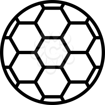 ball soccer line icon vector. ball soccer sign. isolated contour symbol black illustration