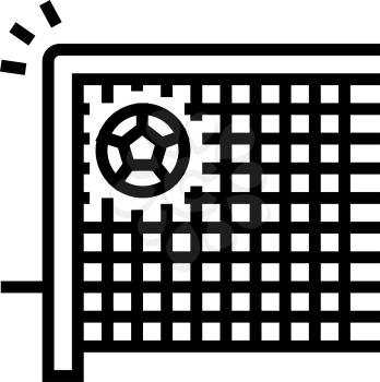 goal soccer line icon vector. goal soccer sign. isolated contour symbol black illustration