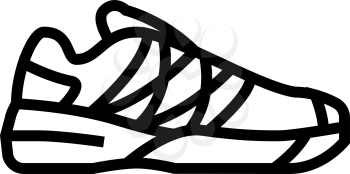 women tennis shoe line icon vector. women tennis shoe sign. isolated contour symbol black illustration