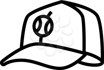 cap tennis player line icon vector. cap tennis player sign. isolated contour symbol black illustration
