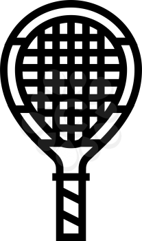 junior tennis racquet line icon vector. junior tennis racquet sign. isolated contour symbol black illustration