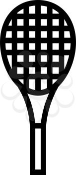 racquet tennis line icon vector. racquet tennis sign. isolated contour symbol black illustration