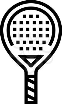 paddle racket line icon vector. paddle racket sign. isolated contour symbol black illustration