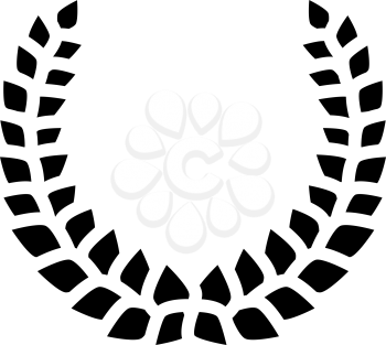laurel wreath ancient rome glyph icon vector. laurel wreath ancient rome sign. isolated contour symbol black illustration