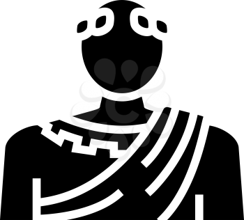 emperor ancient rome glyph icon vector. emperor ancient rome sign. isolated contour symbol black illustration