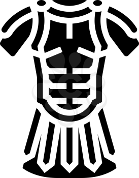 legionary clothes ancient rome glyph icon vector. legionary clothes ancient rome sign. isolated contour symbol black illustration
