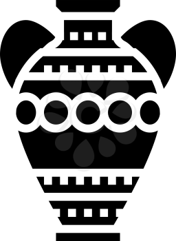 amphora ancient rome glyph icon vector. amphora ancient rome sign. isolated contour symbol black illustration