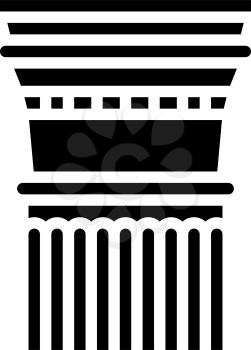 column ancient rome glyph icon vector. column ancient rome sign. isolated contour symbol black illustration