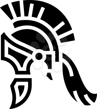 legionary helmet ancient rome glyph icon vector. legionary helmet ancient rome sign. isolated contour symbol black illustration