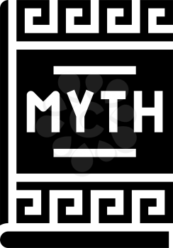 myth book ancient greece glyph icon vector. myth book ancient greece sign. isolated contour symbol black illustration