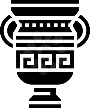 amphora ancient greece glyph icon vector. amphora ancient greece sign. isolated contour symbol black illustration