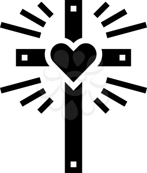 faith christianity glyph icon vector. faith christianity sign. isolated contour symbol black illustration
