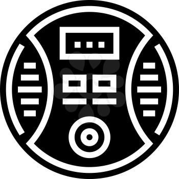 carbon monoxide detector glyph icon vector. carbon monoxide detector sign. isolated contour symbol black illustration