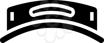visor hat golf player glyph icon vector. visor hat golf player sign. isolated contour symbol black illustration
