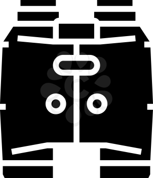 binocular tool glyph icon vector. binocular tool sign. isolated contour symbol black illustration