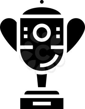 champion award golf tournament glyph icon vector. champion award golf tournament sign. isolated contour symbol black illustration