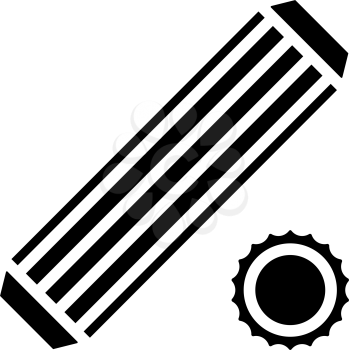 dowel screw glyph icon vector. dowel screw sign. isolated contour symbol black illustration
