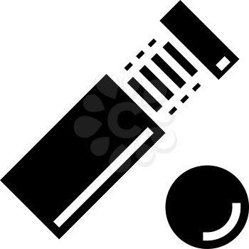 standoff screw glyph icon vector. standoff screw sign. isolated contour symbol black illustration