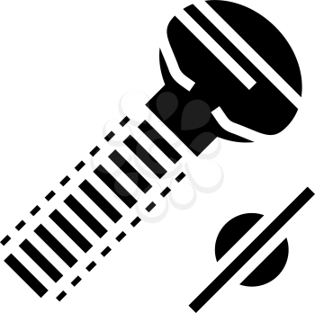 thumb screw glyph icon vector. thumb screw sign. isolated contour symbol black illustration