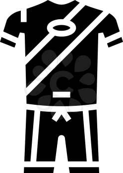suit soccer player glyph icon vector. suit soccer player sign. isolated contour symbol black illustration