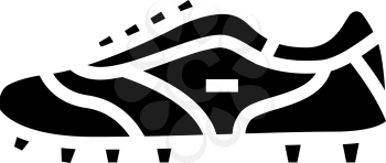 sneaker shoe soccer player glyph icon vector. sneaker shoe soccer player sign. isolated contour symbol black illustration