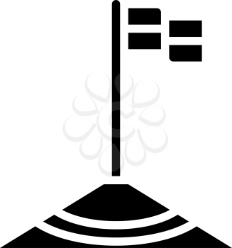 corner kick glyph icon vector. corner kick sign. isolated contour symbol black illustration