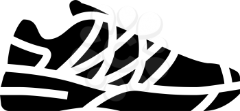 women tennis shoe glyph icon vector. women tennis shoe sign. isolated contour symbol black illustration