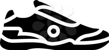 men tennis shoe glyph icon vector. men tennis shoe sign. isolated contour symbol black illustration