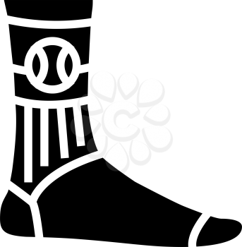 socks tennis player glyph icon vector. socks tennis player sign. isolated contour symbol black illustration