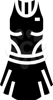 women tennis apparel glyph icon vector. women tennis apparel sign. isolated contour symbol black illustration