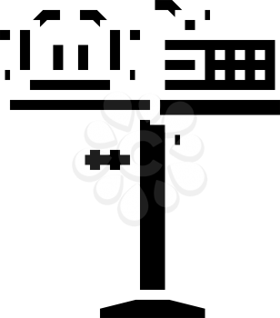 racquet stringing machine glyph icon vector. racquet stringing machine sign. isolated contour symbol black illustration