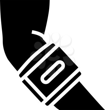 tennis braces glyph icon vector. tennis braces sign. isolated contour symbol black illustration