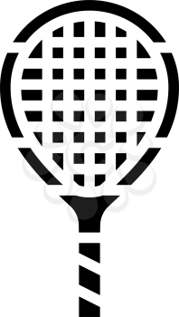 junior tennis racquet glyph icon vector. junior tennis racquet sign. isolated contour symbol black illustration