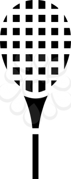 racquet tennis glyph icon vector. racquet tennis sign. isolated contour symbol black illustration